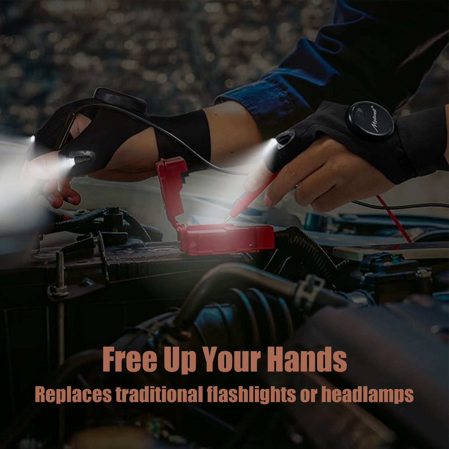 Mylivell USB Handsfree  LED Flashlight Gloves