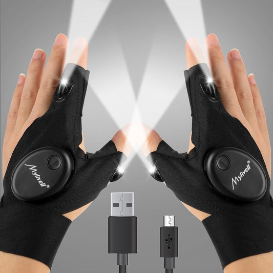 Mylivell USB Handsfree  LED Flashlight Gloves